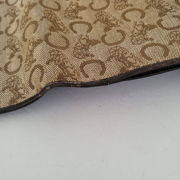 Celine Vintage Medium Bifold Horse And Carriage Wallet Kisslock Brown Tan Purse - Picture 12 of 13